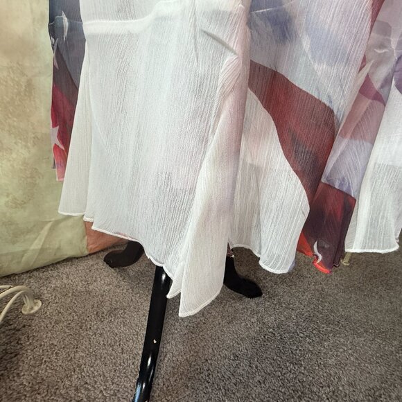 📌CLOSET FULL 4TH OF JULY Stars & Stripe Chiffon Dress with Underdress - Picture 7 of 14